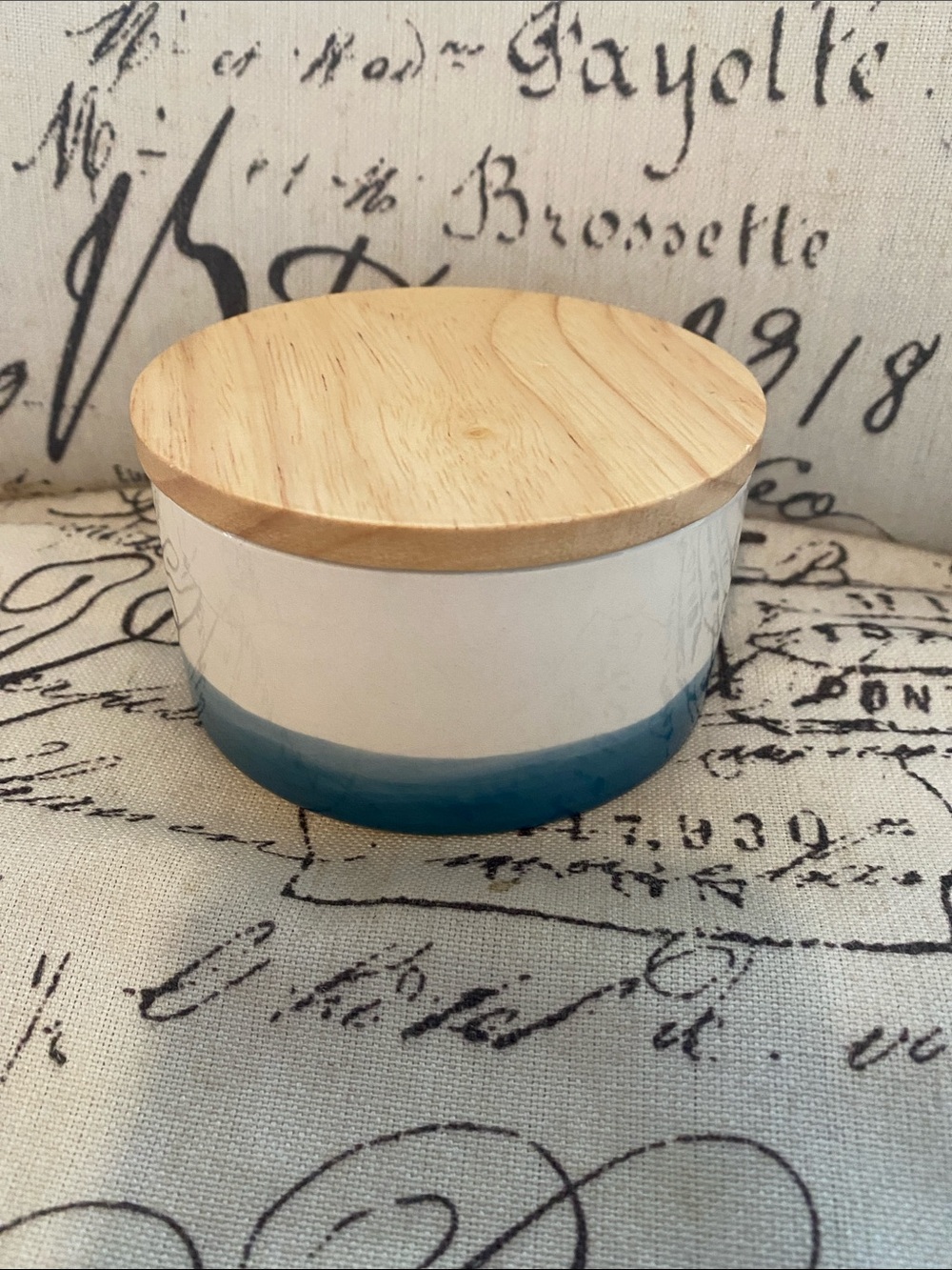 Lafayette Avenue Ceramics for TATE + ZOEY Wood-Lid Ceramic Storage Jar